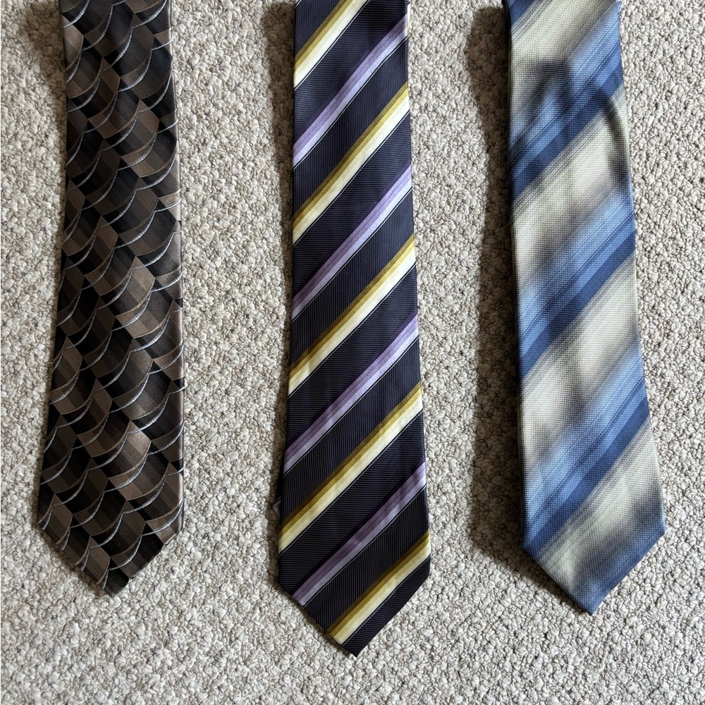 Stylish Men's Tie Collection - Black, Purple, Blue